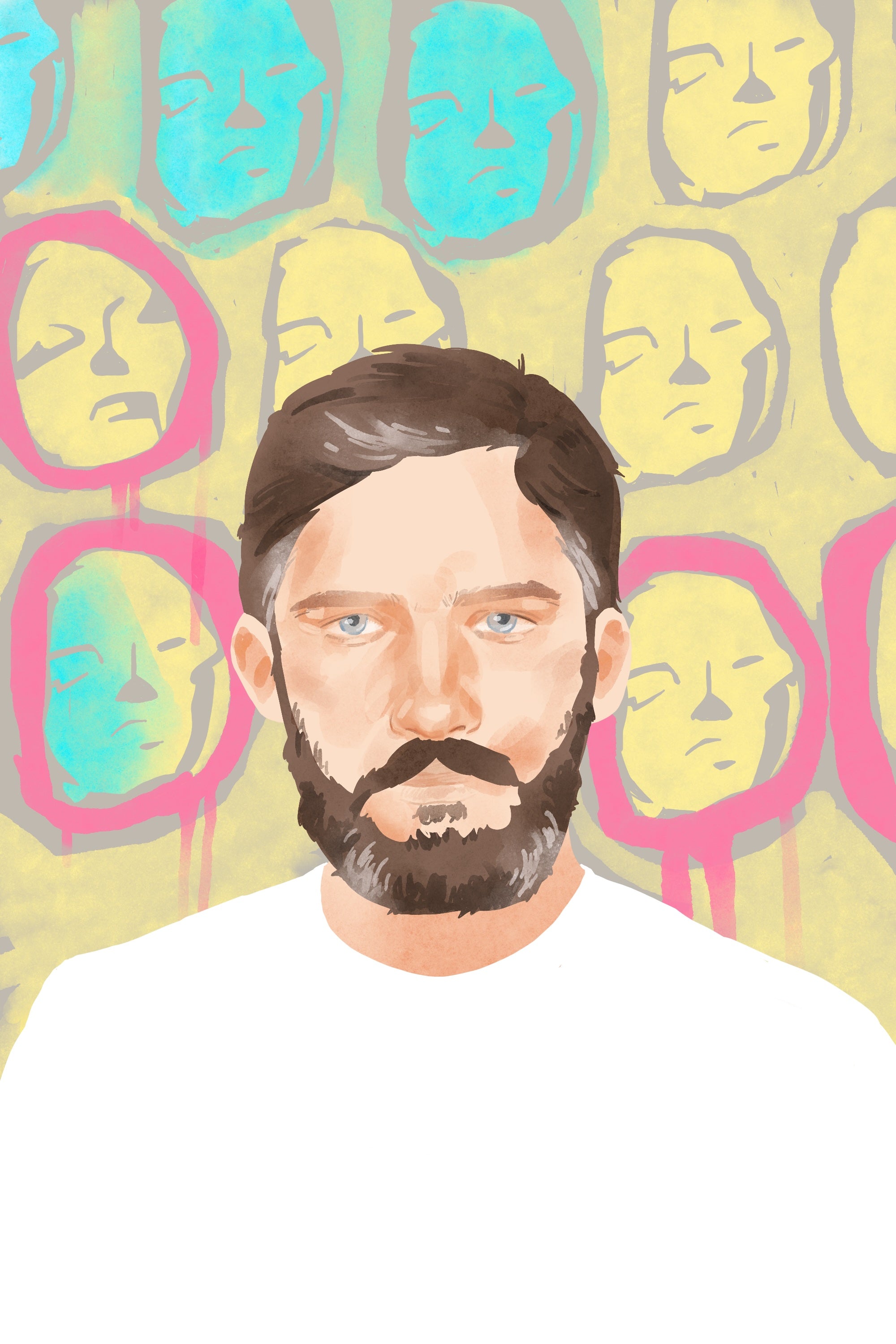 Painting of Scott Avett.